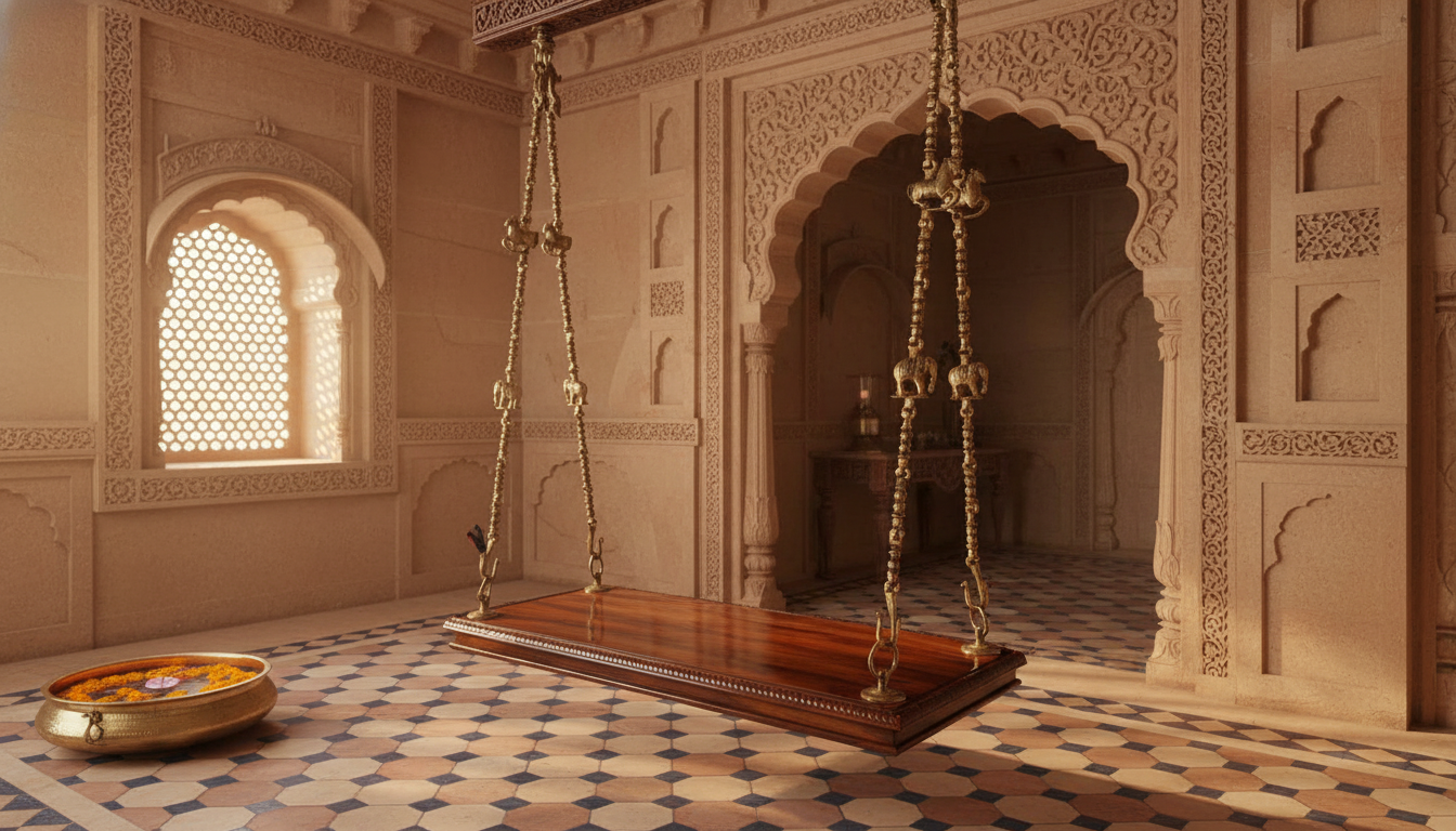 Comfortable Multi Seater Wooden Swing Design